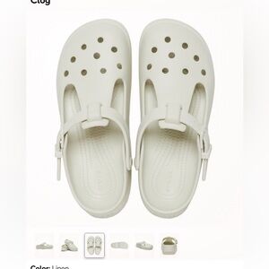 CROCS Classic Mary Jane Clogs size 6 women's in linen white